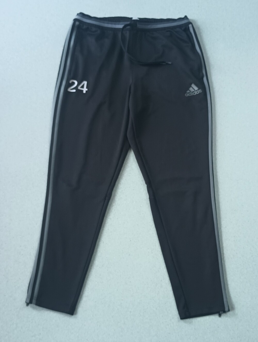 Adidas Tiro Climacool Soccer Track Pants Black / Grey Size Large #24 Ankle Zip